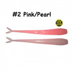 GOLTEENN Flat Slug 10"(25cm), ~25g 2-Pink/Pearl (1 pcs) softbaits