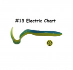 Silicone Eel L 10cm body, 30cm with full tail, 21g, #13-Electric Chart, 1pc, силиконовые приманки