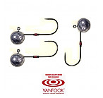 Lead Jig Head 30g, #4/0 hook VANFOOK(Japan), bait holder, (3pcs) cвинцовые джиг-головки
