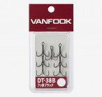 VANFOOK DT-38B Strong Fine Wire, Zero Black (PTFE), #6, (6 шт.) тройные крючки