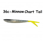 OSHELURE Zander Tail Universal 7" 36c- Minnow Chart Tail (1gab.) softbaits