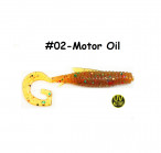 OSHELURE Fish Worm 2" 02-Motoroil(8 pcs) softbaits