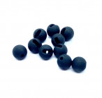 Tungsten Beads, slotted, ~0.2g/3mm, black, (10 pcs)