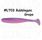 KEITECH Easy Shiner 3.5" #LT03 Bubblegum Grape (7 pcs) softbaits