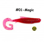 OSHELURE Fish Worm 2.4" 01-Magic  (8 pcs) softbaits
