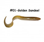 Silicone Eeel XL 20cm body, 40cm with full tail, 57g, #01-Golden Sandeel, 1 pc, силиконовые приманки