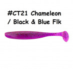 KEITECH Easy Shiner 3.5" #CT21 Chameleon Black&Blue Fkl.  (7 pcs) softbaits