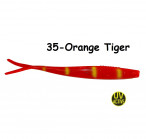OSHELURE Zander Tail 7" 35-Orange Tiger (1gab.) silikona māneklis