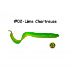 Silicone Eeel L 10cm body, 30cm with full tail, 21g, #02-Lime Chartreuse, 1pc, силиконовые приманки
