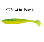 KEITECH Easy Shiner 3.5" #CT31 UV Perch (7 pcs) softbaits