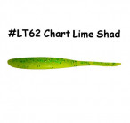 KEITECH Shad Impact 2" #LT62 Chart Lime Shad (12 pcs) softbaits
