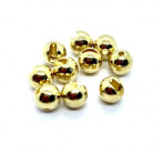 Tungsten Beads, slotted, ~0.5g/4mm, gold, (10 pcs)