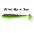 KEITECH Swing Impact Fat 3.3" #LT60 Blue X Chart (7 pcs) softbaits