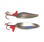 QUANTAL LAKE Crater, 65mm, 20g, silver, VMC Barbarian Treble Red hooks, spoon lure