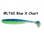 KEITECH Easy Shiner 4" #LT60 Blue X Chart (7 шт.) силиконовые приманки