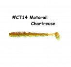 KEITECH Swing Impact 2.5" #CT14 Motoroil Chartreuse (10 gab.) silikona mānekļi