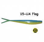 OSHELURE Zander Tail 7" 15-UA Flag (1gab.) silikona māneklis