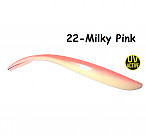 GOLTEENN Dropshot V-tail 7" 22-Milky Pink, ~17g(1 pcs) softbaits