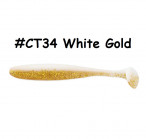 KEITECH Easy Shiner 3.5" #CT34 White Gold (7 pcs) softbaits