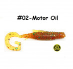OSHELURE Fish Worm 2.4" 02-Motoroil (8 pcs) softbaits