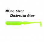 KEITECH Swing Bait 2.8" #026 Clear Chartreuse Glow (8 gab.) silikona mānekļi