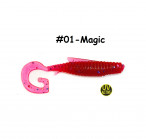 OSHELURE Fish Worm 2" 01-Magic (8 gab.) silikona mānekļi