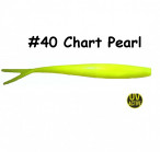 OSHELURE Zander Tail 5.7" 40-Chart Pearl (1 gab.) silikona mānekļi