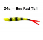 OSHELURE Zander Tail Universal 7" 24a-Bee Red Tail (1gab.) silikona mānekļi
