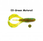 OSHELURE Catch Claws 2.4" 03-Green Motoroil (8 gab.) silikona mānekļi