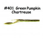 KEITECH Neko Camaron 5.5" #401-Green Pumpkin Chartreuse (7 pcs) softbaits