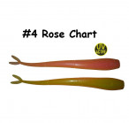 GOLTEENN Flat Slug 10"(25cm), ~25g 4-Rose Chart  (1 pcs) softbaits
