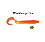 Silicone Eeel L 10cm body, 30cm with full tail, 21g, #06-Orange Fire, 1pc, силиконовые приманки