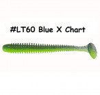 KEITECH Swing Impact 4" #LT60 Blue X Chart (8 gab.) silikona mānekļi