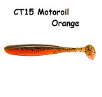 KEITECH Easy Shiner 3.5" #CT15 Motoroil Orange (7 pcs) softbaits