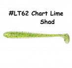 KEITECH Swing Impact 3" #LT62 Chart Lime Shad (10 pcs) softbaits