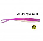 OSHELURE Zander Tail 7" 26-Purple Milk (1gab.) silikona māneklis