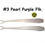 GOLTEENN Flat Slug 10"(25cm), ~25g 3-Pearl Purple Flk.  (1 pcs) softbaits