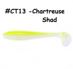 KEITECH Swing Impact Fat 3.3" #CT13 Chartreuse Shad (7 pcs) softbaits