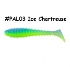 KEITECH Swing Impact Fat 2.8" #PAL03 Ice Chartreuse (8 gab.) silikona mānekļi
