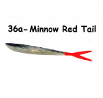 OSHELURE Zander Tail Universal 7" 36a- Minnow Red Tail (1gab.) silikona mānekļi