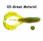 OSHELURE Catch Claws 3.2" 03- Green Motoroil (6 gab.) silikona mānekļi