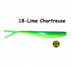 OSHELURE Zander Tail 5.7" 18-Lime Chartreuse (1 gab.) silikona mānekļi