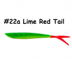 OSHELURE Zander Tail Universal 7" 22a- Lime Red Tail (1gab.) silikona mānekļi
